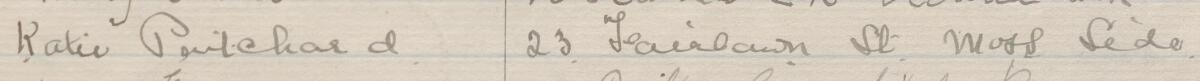 Image of Katie Pritchard's signature and address in the petition