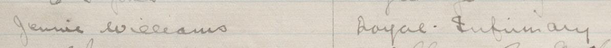 Image of Jennie Williams's signature and address in the petition