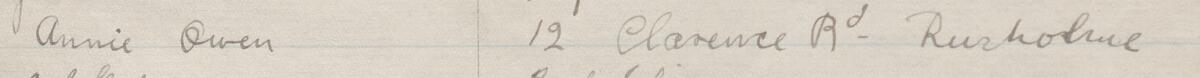 Image of Annie Owen's signature and address in the petition