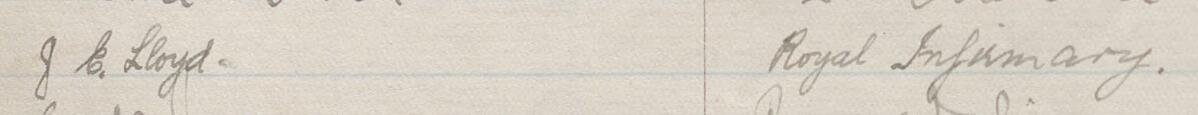 Image of J E Lloyd's signature and address in the petition