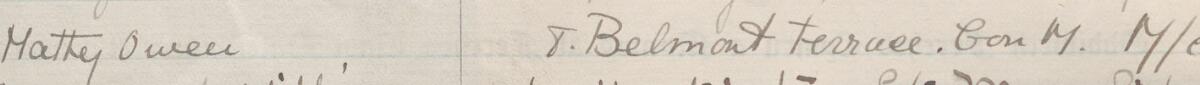 Image of Mathy Owen's signature and address in the petition