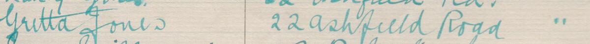 Image of Gretta Jones's signature and address in the petition