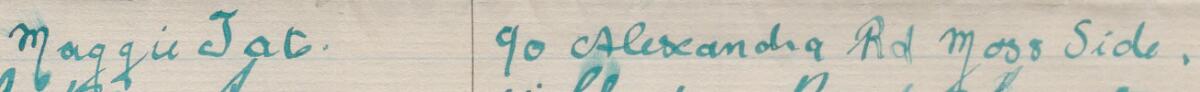 Image of Maggie Tate's signature and address in the petition