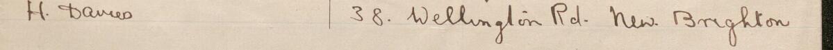 Image of H Davies's signature and address in the petition