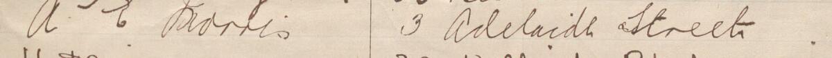Image of A E Morris's signature and address in the petition