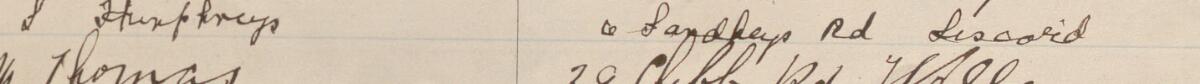 Image of S Humphreys's signature and address in the petition
