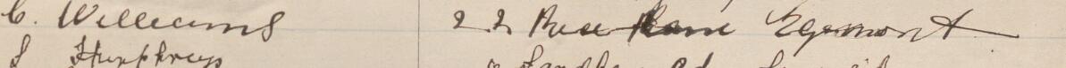 Image of C Williams's signature and address in the petition