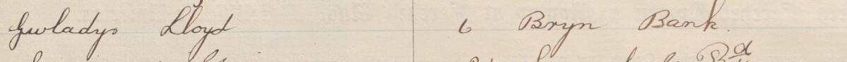 Image of Gwladys Lloyd's signature and address in the petition