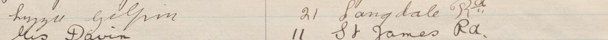Image of Lizzie Griffin's signature and address in the petition