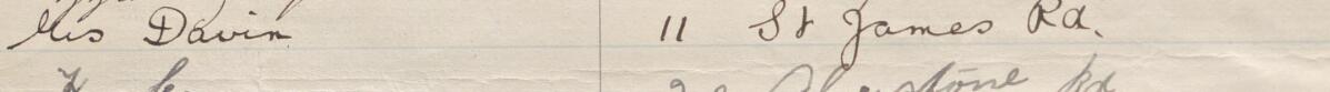 Image of Lis Davies's signature and address in the petition
