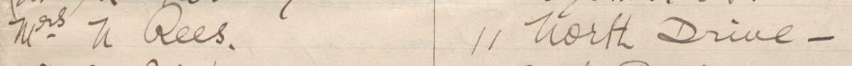 Image of Mrs H Rees.'s signature and address in the petition
