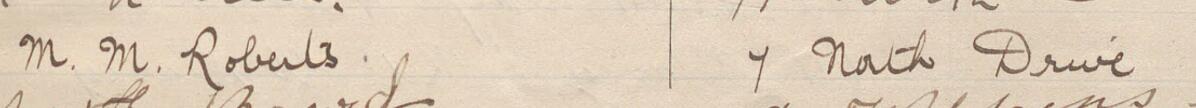 Image of M. M. Roberts's signature and address in the petition