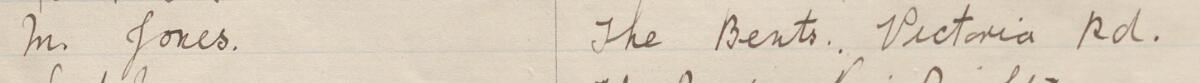 Image of M. Jones's signature and address in the petition