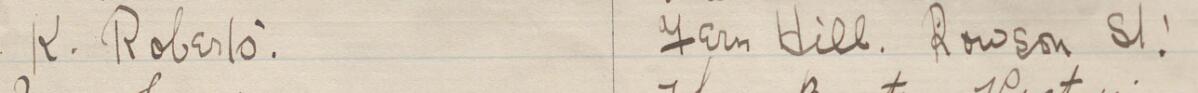Image of K. Roberts.'s signature and address in the petition