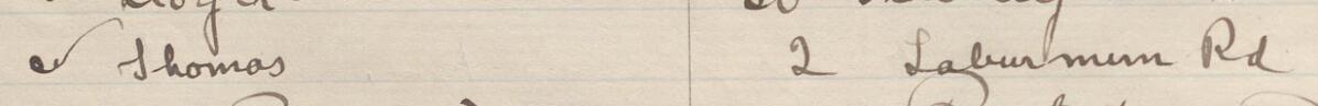 Image of E Thomas's signature and address in the petition