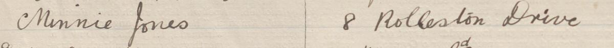 Image of Minnie jones's signature and address in the petition