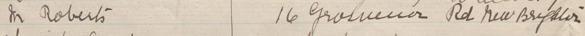Image of M Roberts's signature and address in the petition