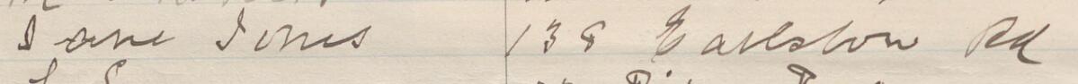 Image of Jane Jones's signature and address in the petition