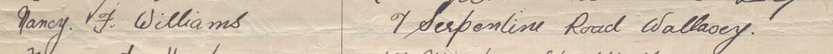 Delwedd o lofnod Mark a'i gyfeiriad ar y ddeiseb