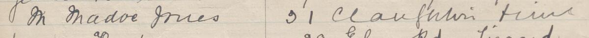 Image of M Madoc Jones's signature and address in the petition
