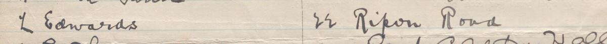 Image of L Edwards's signature and address in the petition