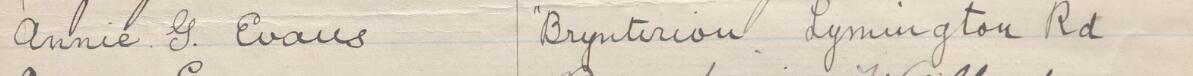 Image of Annie G Evans's signature and address in the petition