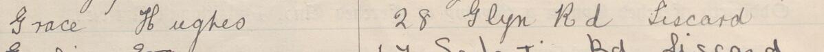 Image of Grace Hughes's signature and address in the petition