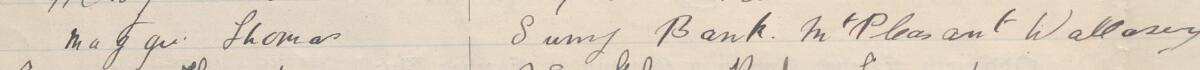 Image of Maggie Thomas's signature and address in the petition