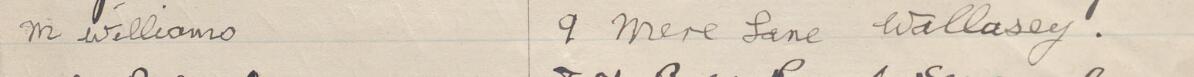 Image of M Williams's signature and address in the petition