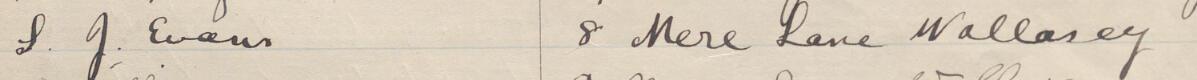 Image of S J Evans's signature and address in the petition