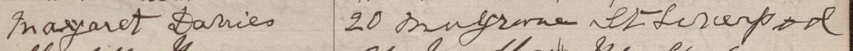 Image of Margaret Davies's signature and address in the petition