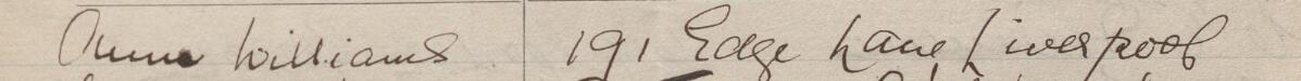 Image of Anne Williams's signature and address in the petition