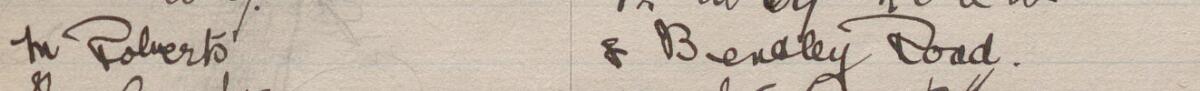 Image of M Roberts's signature and address in the petition