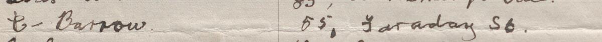 Image of C Barrow's signature and address in the petition