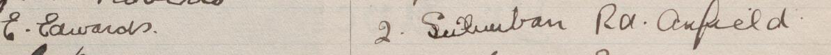 Image of E Edwards's signature and address in the petition