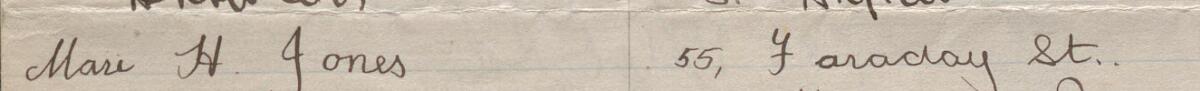 Image of Mari H Jones's signature and address in the petition