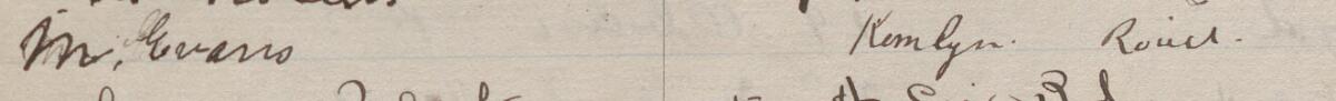 Image of M. Evans's signature and address in the petition
