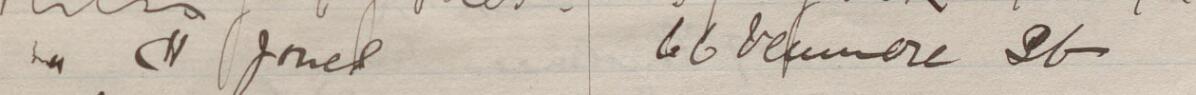Image of Mrs H Jones's signature and address in the petition