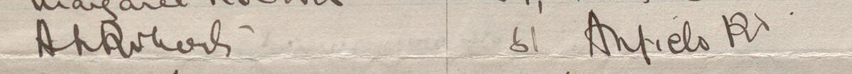 Image of A L Roberts's signature and address in the petition