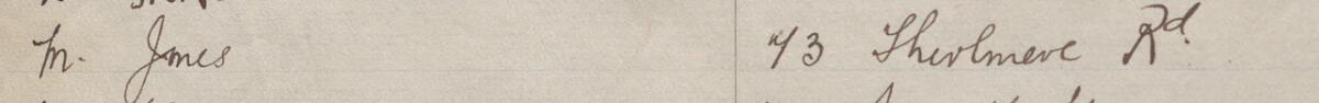 Image of M. Jones's signature and address in the petition