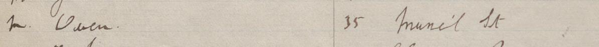 Image of M. Owen.'s signature and address in the petition