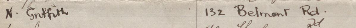 Image of N. Griffith's signature and address in the petition