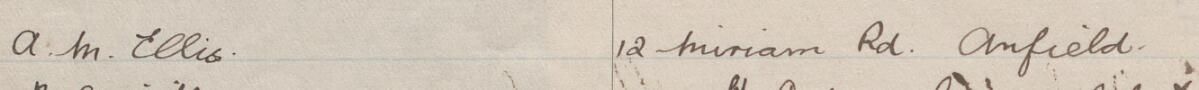 Image of A. M. Ellis's signature and address in the petition