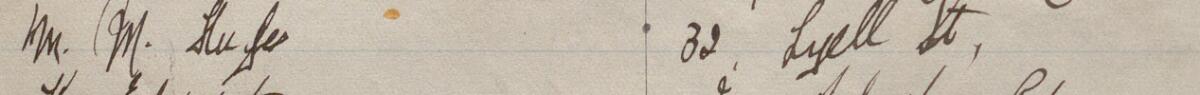 Image of M. M. Hughes's signature and address in the petition