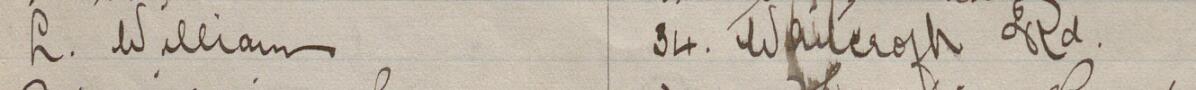 Image of L. Williams's signature and address in the petition