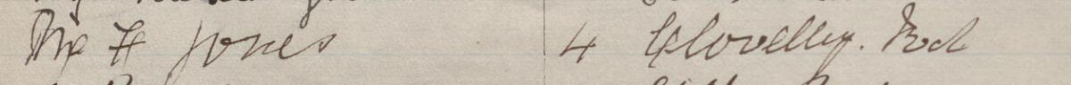 Image of M. H. Jones's signature and address in the petition