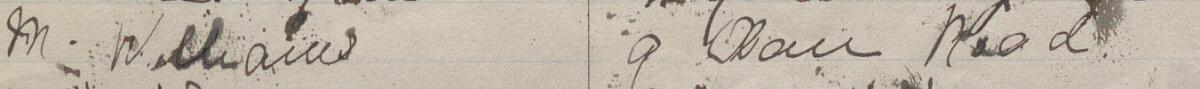 Image of M. Williams's signature and address in the petition