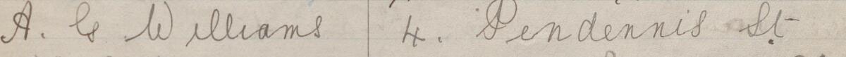 Image of A. G Williams's signature and address in the petition