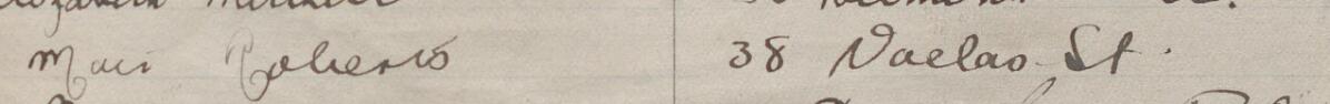 Image of Mair Roberts's signature and address in the petition