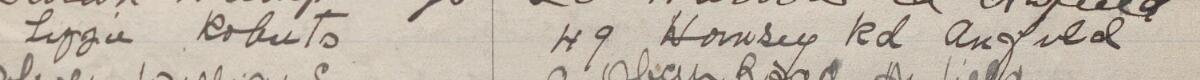 Image of Lizzie Roberts's signature and address in the petition